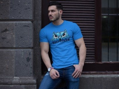 Men Blue t-shirt